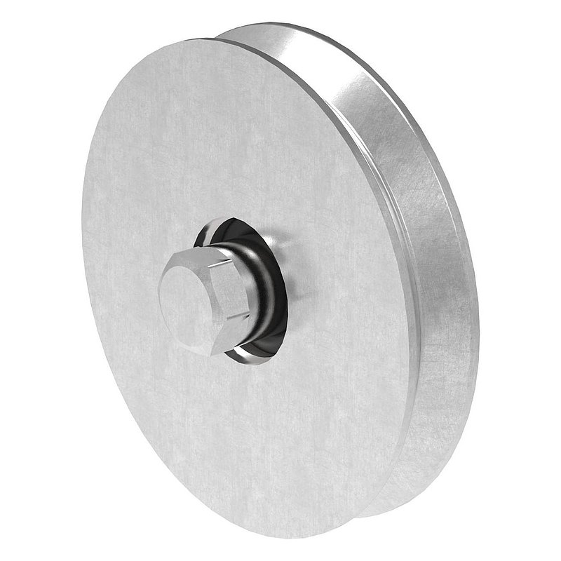 Schiebetorrolle mit V-Rille