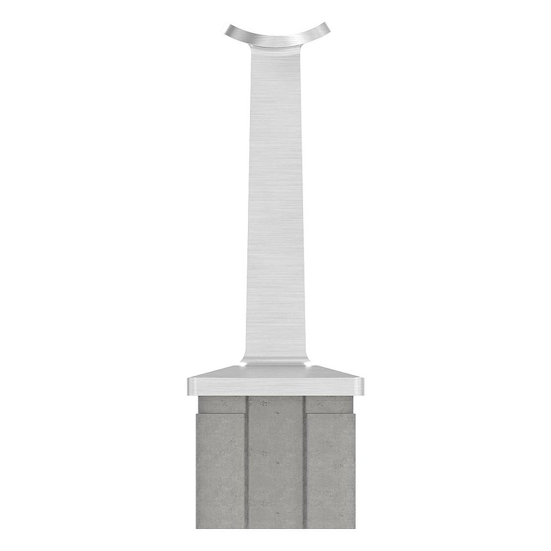 Rohrabschlussstopfen mit Stift für Rohr 40x40x2mm, V2A