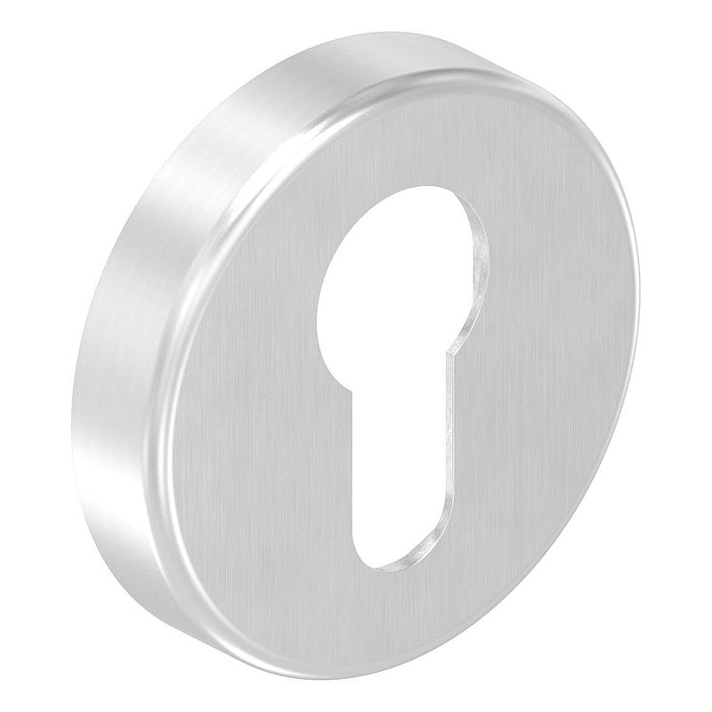 Pair of key escutcheons, for profile cylinder, AISI304