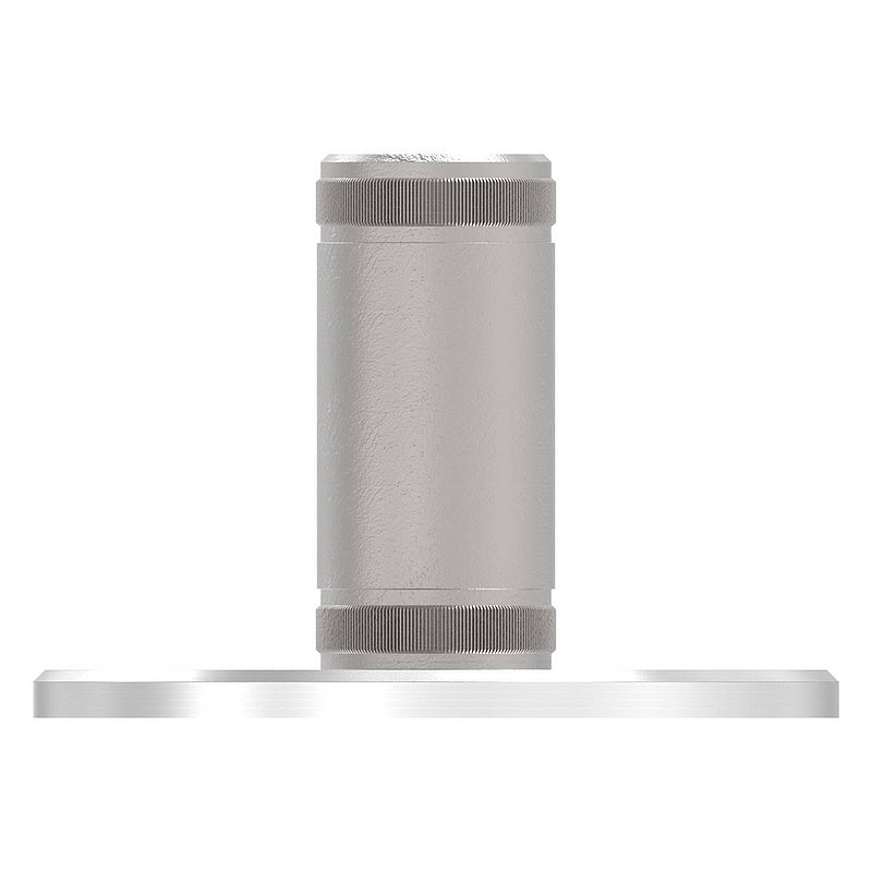 Ancrage mural et au sol avec striures, pour tube 33,7x2,0mm, V2A