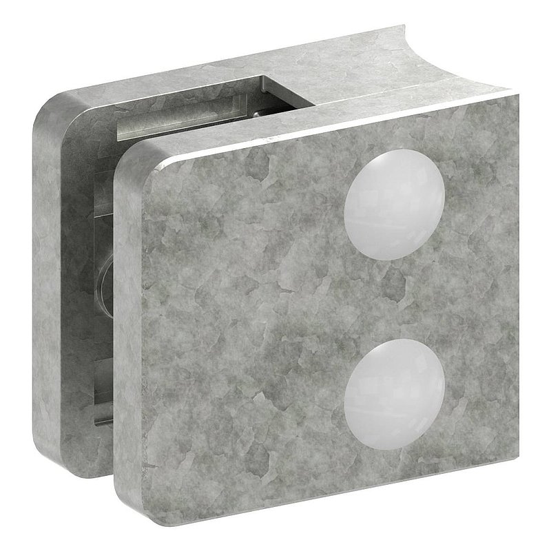 Glasklemme Mod. 31, Anschluss: 42,4mm, Zink roh