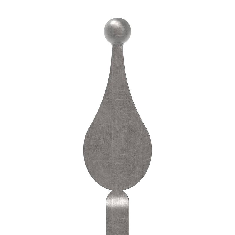 Zaunstab 12x12mm, H: 1000mm, Spitze und Kugel