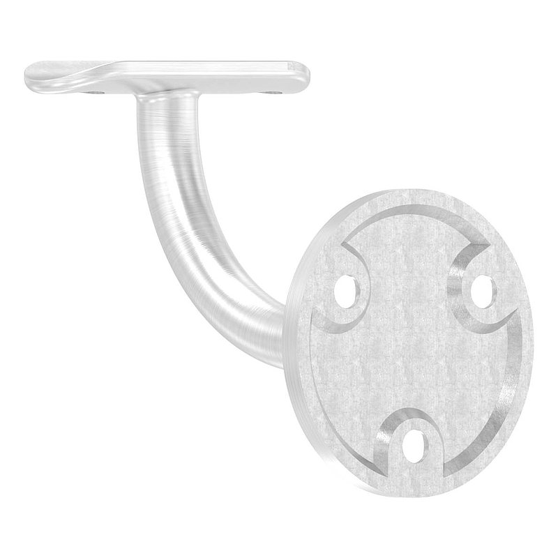 Handlaufhalter mit Handlaufanschlussplatte 42,4mm, (Ronde und Bügel verschweißt), V4A