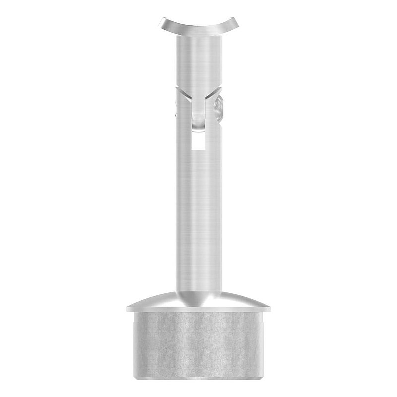 Tube end plug for tube 42.4x2.0mm, handrail connection plate: 42.4mm, AISI304