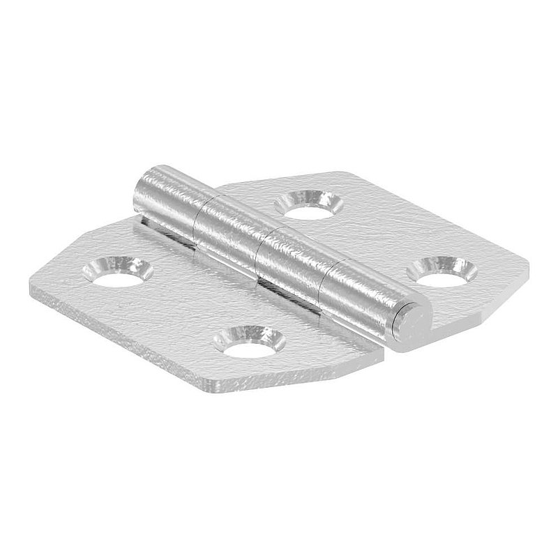 Charnière acier inoxydable 40x42mm avec tige fixe, V2A