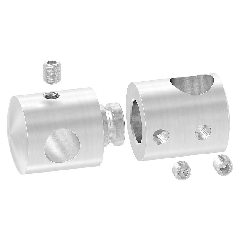 Doppelquerstabhalter mit 12,2 und 10,2mm Bohrung, V2A