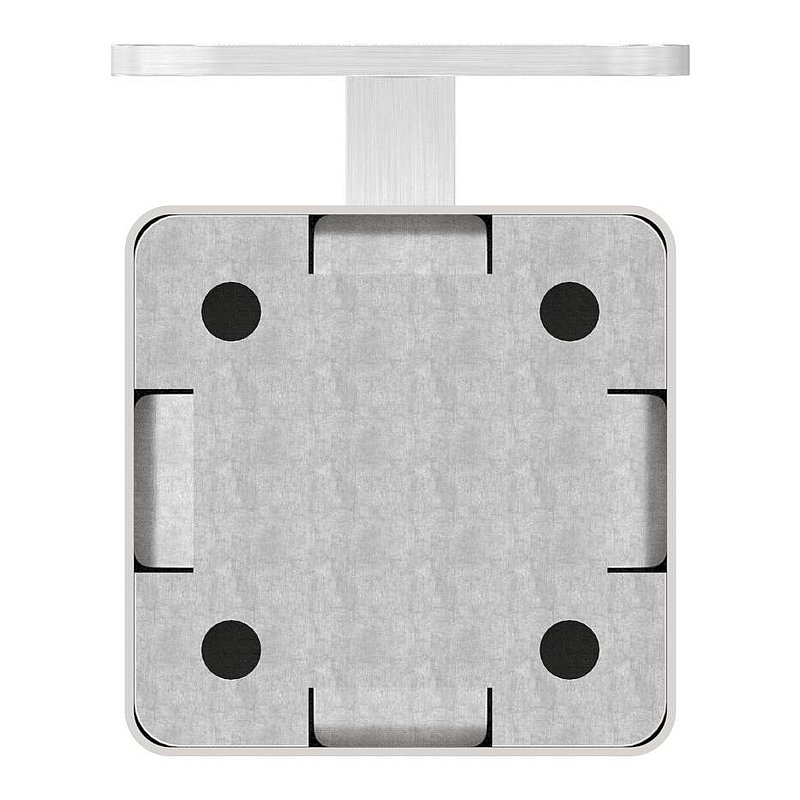 Handrail bracket with flat handrail connection plate (round plate and bracket welded), AISI304