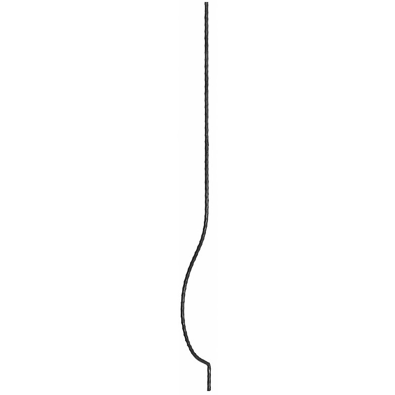 Korbgitterstab 12x12mm, gehämmert, H: 1500mm