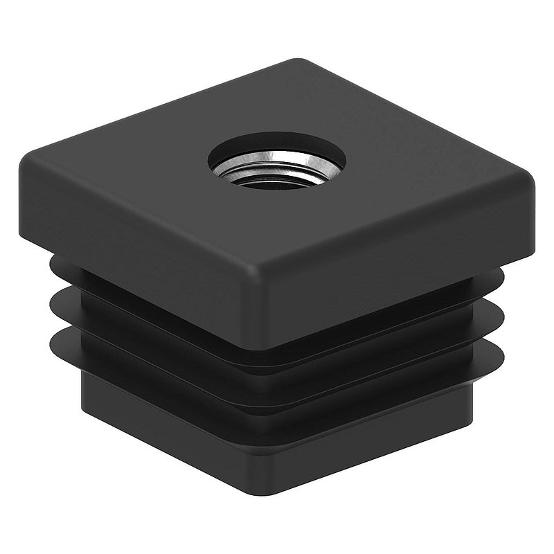 Kunststoffkappe für Quadratrohr 30x30mm mit M10