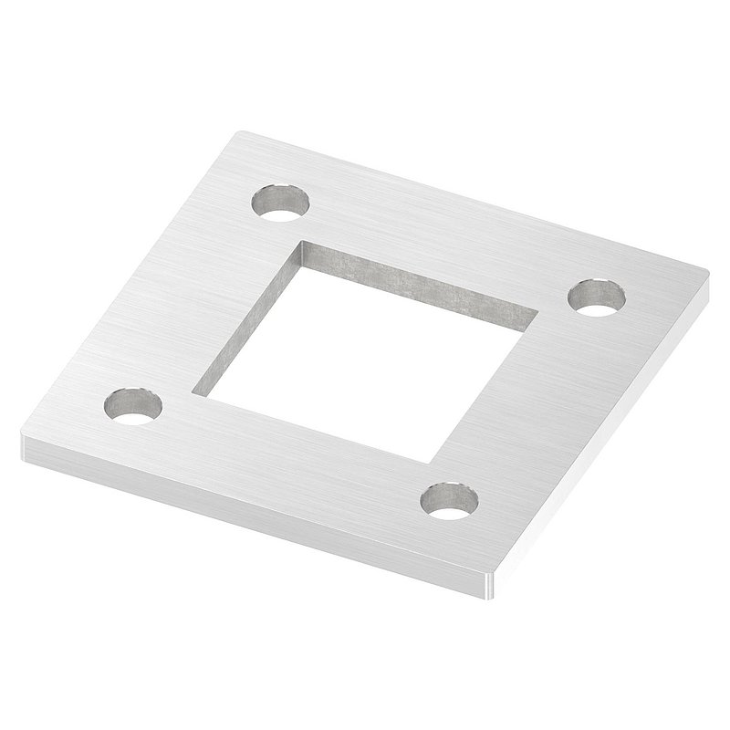 Anchor plate, 120x120x8mm, with longitudinal grinding, AISI304