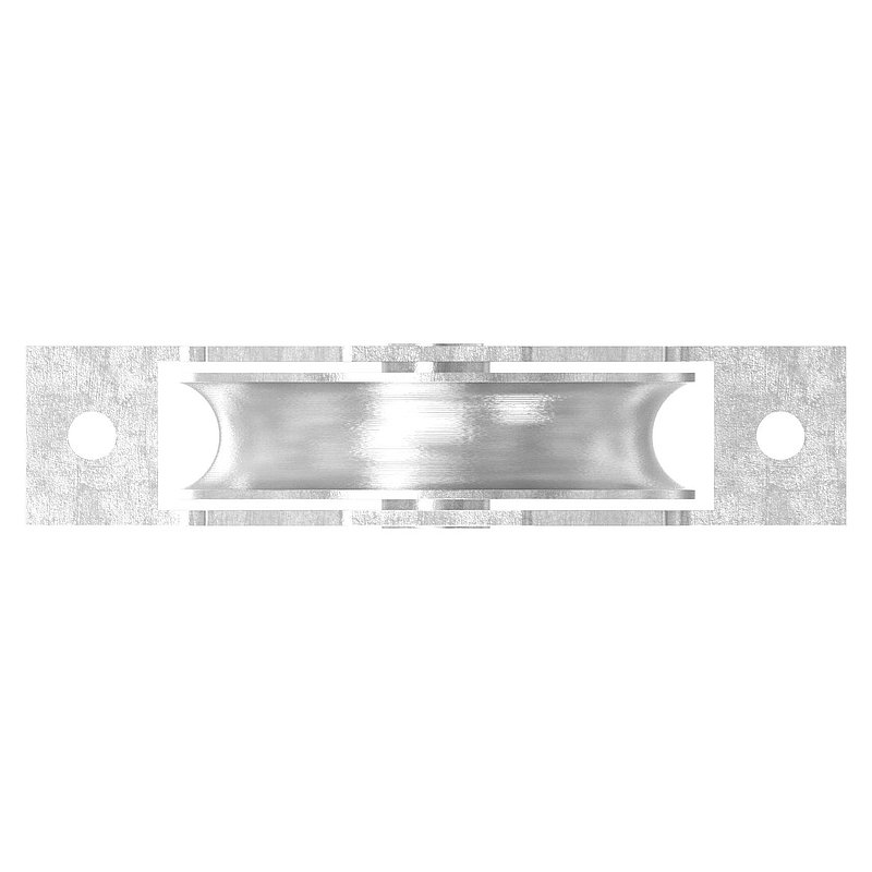 Sliding gate roller, round groove, Ø 98mm, AISI304