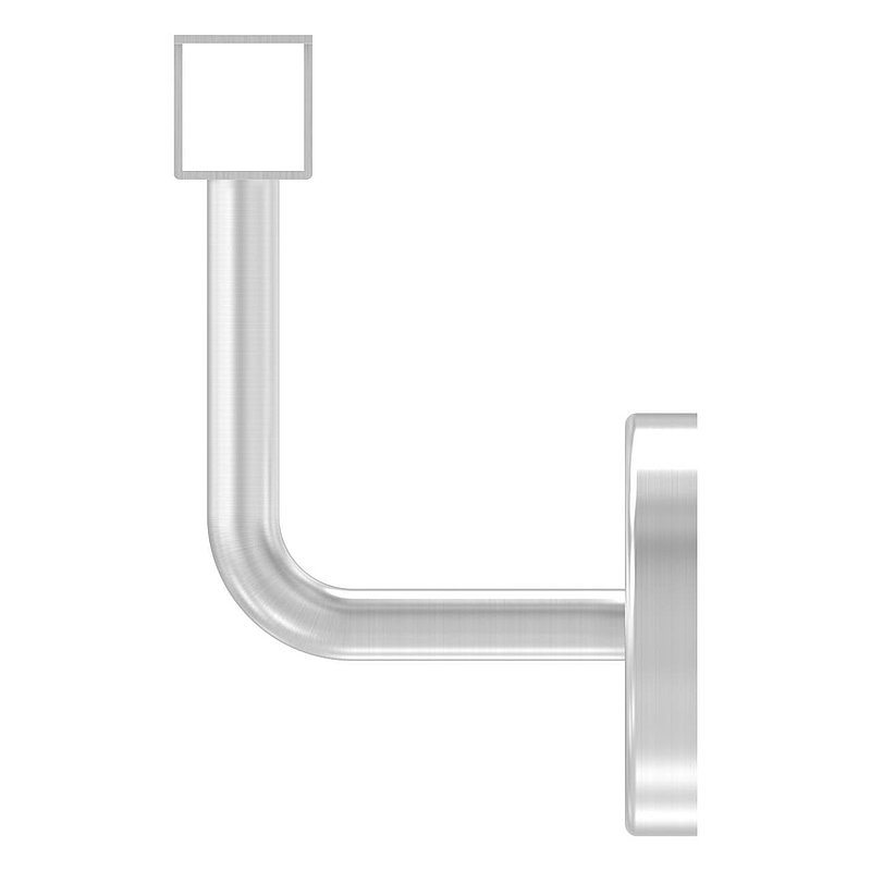 Handrail bracket for LED handrail (round plate and bracket welded), AISI304