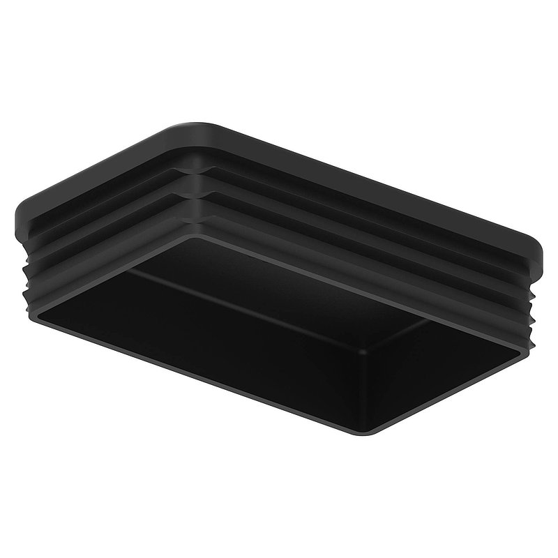 Plastic end cap for rectangular tube 80x50mm