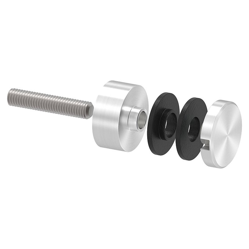 Point de fixation 30mm, jonction: droite, V2A