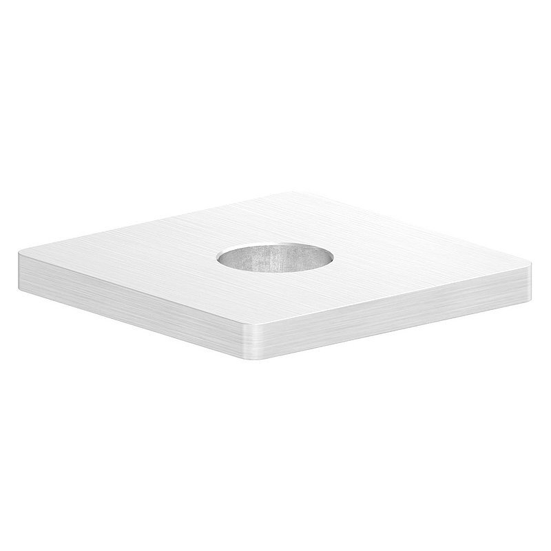 Push-in cap for square tube 40x40 with hole, AISI316