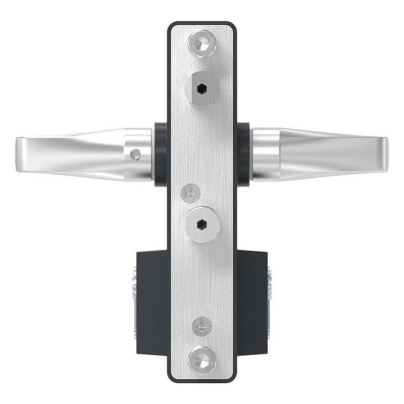 grille gate lock GTS 2 for tube thickness 60-80mm, housing RAL 7016