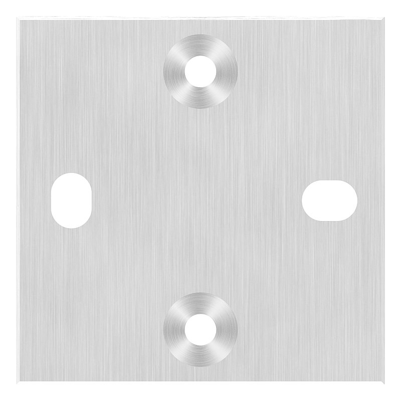Ankerplatte, 100x100x6mm mit Fase, für DH, V2A
