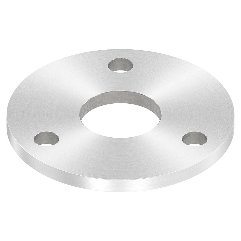 Plaque d'ancrage Ø 120x8mm, avec ponçage circulaire, V2A