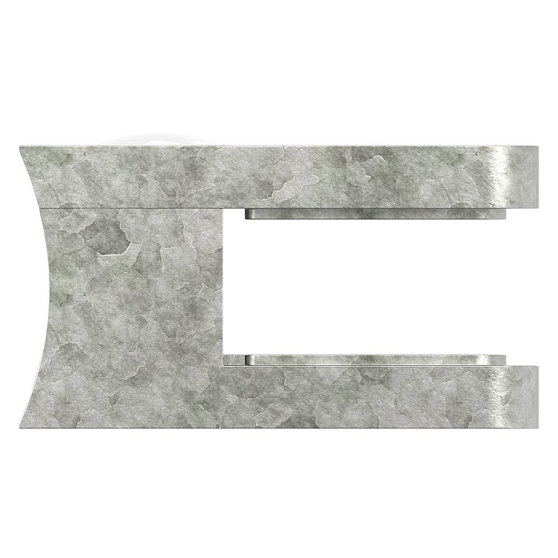 Pince à verre modèle 11, jonction: 60,3mm, zinc brut