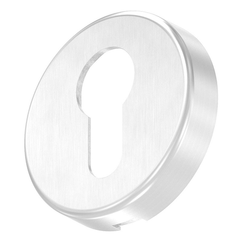 Pair of key escutcheons, for profile cylinder, AISI304