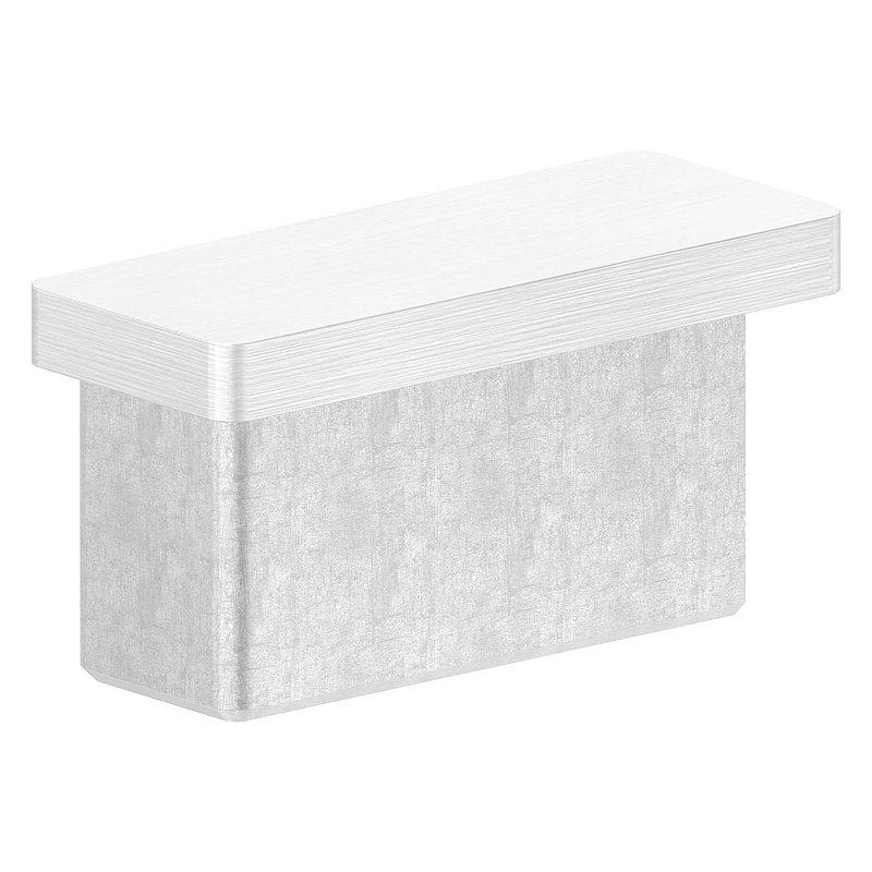 Push-in cap, for tube 50x20x2.0mm, AISI304