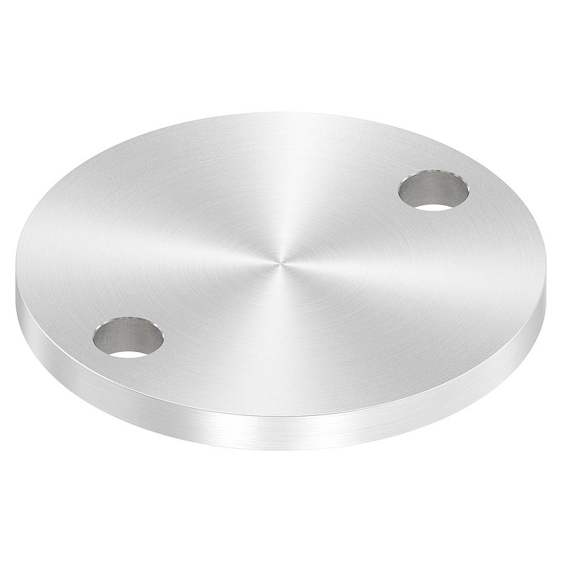 Anchor plate Ø 100x8mm, with round grinding, AISI304
