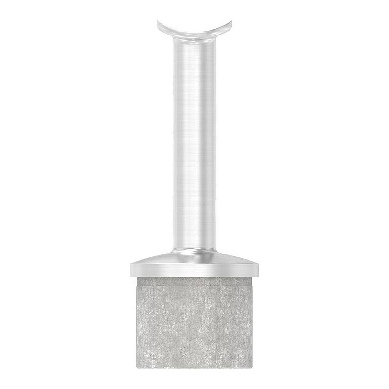 Tube end plug with pin for LED handrail, AISI304