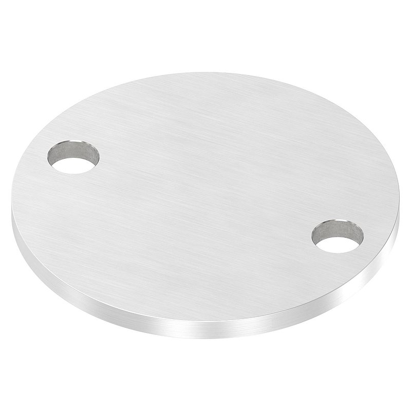 Anchor plate Ø 100x6mm, with longitudinal grinding, AISI304