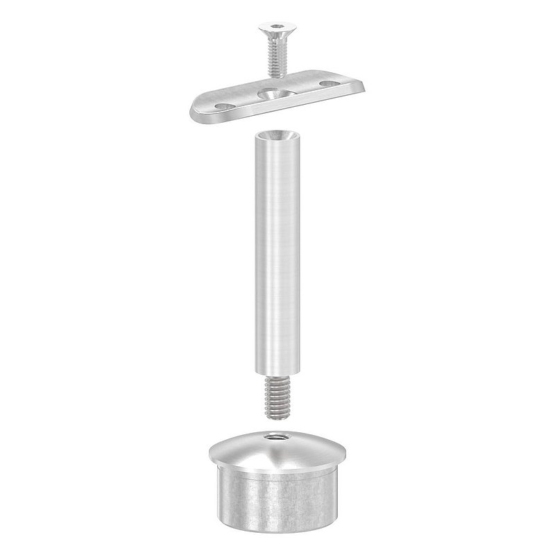 Bouchon pour extrémité de tube pour tube 42,4x2,5mm, plaque de racc. de mains courantes 42,4mm, V2A