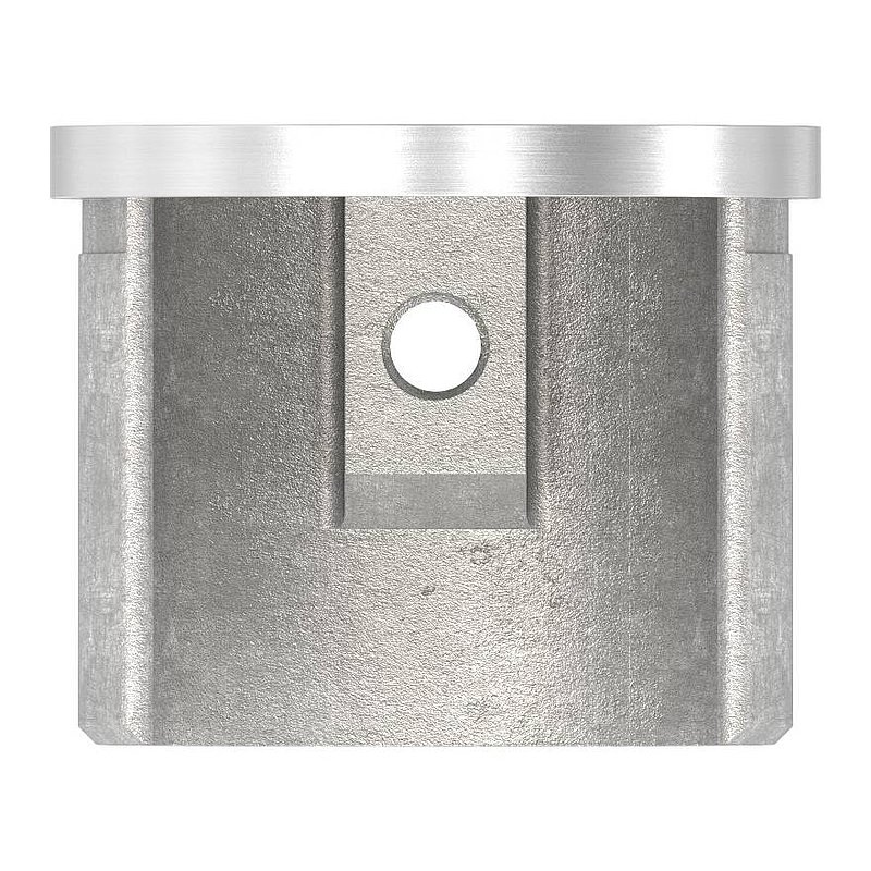 End cap, flat, for slotted tube 42.4 mm, AISI316