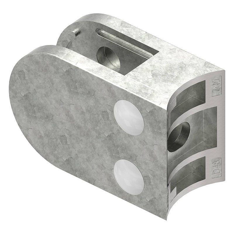 Pince à verre modèle 38, jonction: 48,3mm, zinc brut