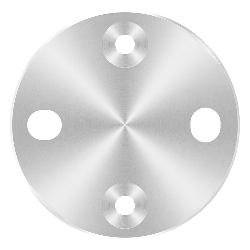 Anchor plate, 100x8mm with chamfer, for spacer sleeve, AISI304