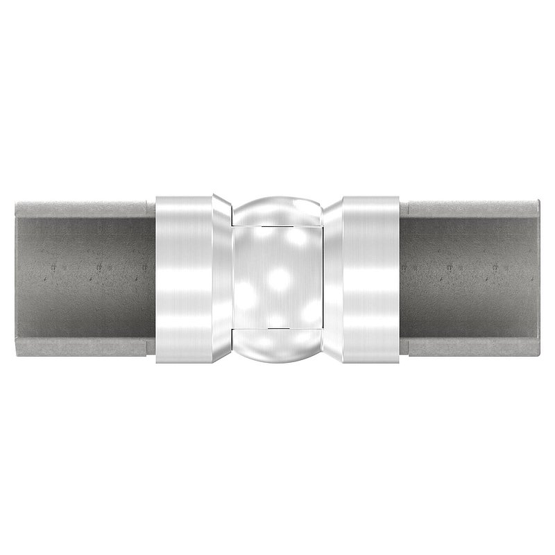 Hinge connector for LED slotted tube 42.4mm, AISI304