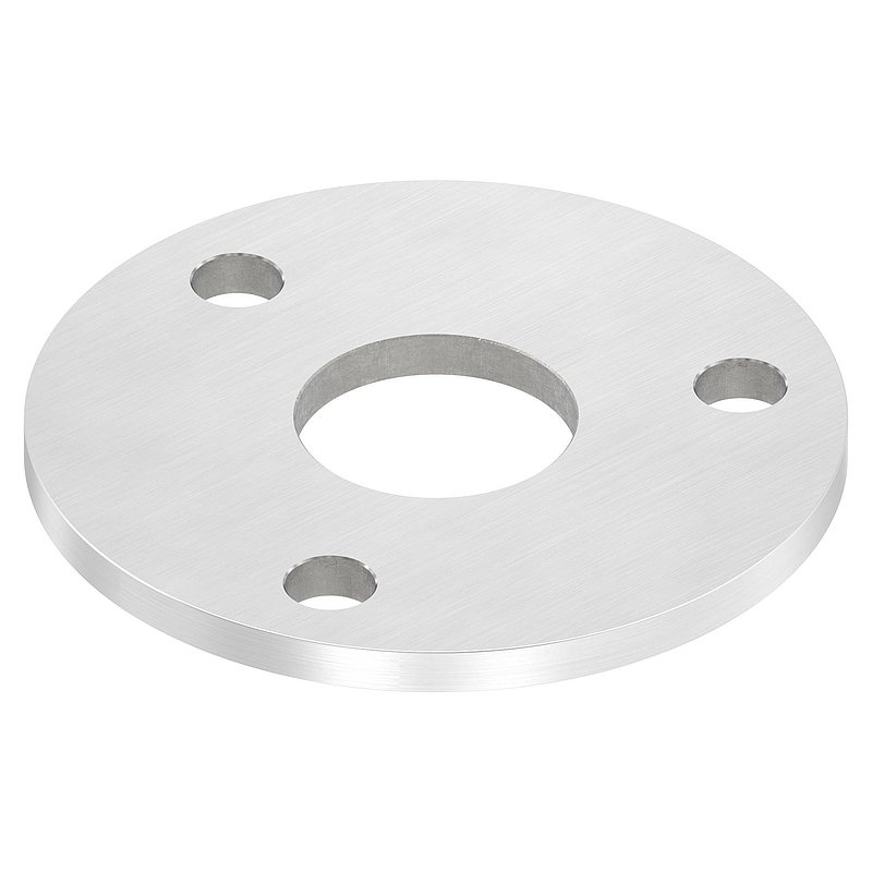 Ankerplatte Ø 100x6mm, mit Längsschliff, V2A
