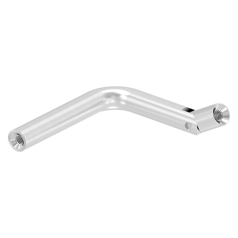 Étrier Ø 12mm, avec articulation, courbé à 90°, V2A