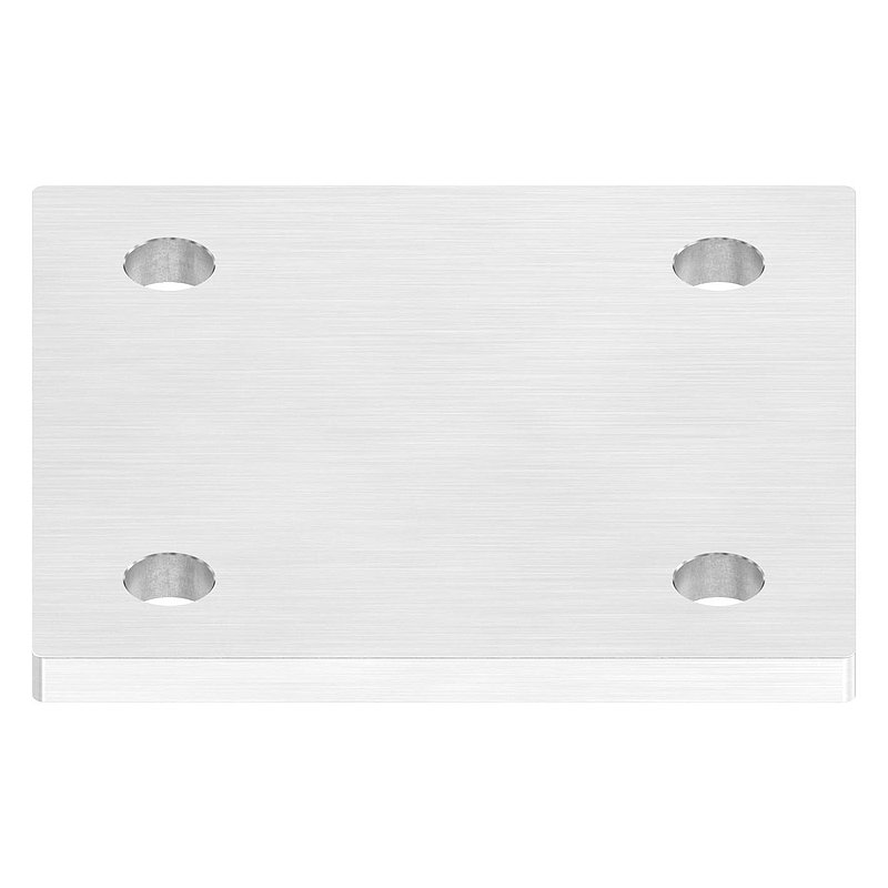 Anchor plate, 120x120x8mm, with longitudinal grinding, AISI304