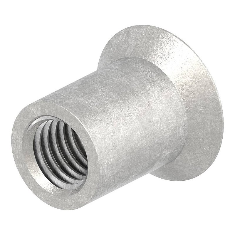 Hülsenmutter mit Senkkopf und ISK, M10x20, V2A
