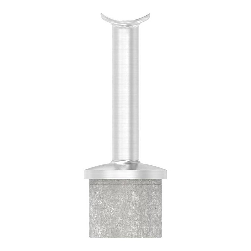 Tube end plug with pin for LED handrail, AISI316