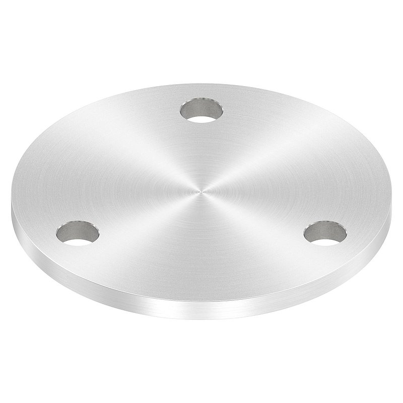 Anchor plate Ø 100x6mm, with round grinding, AISI304