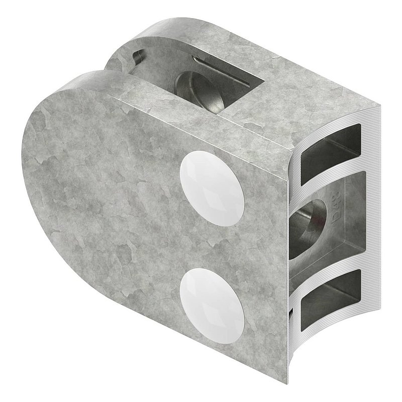 Pince à verre modèle 30, jonction: 48,3mm, zinc brut