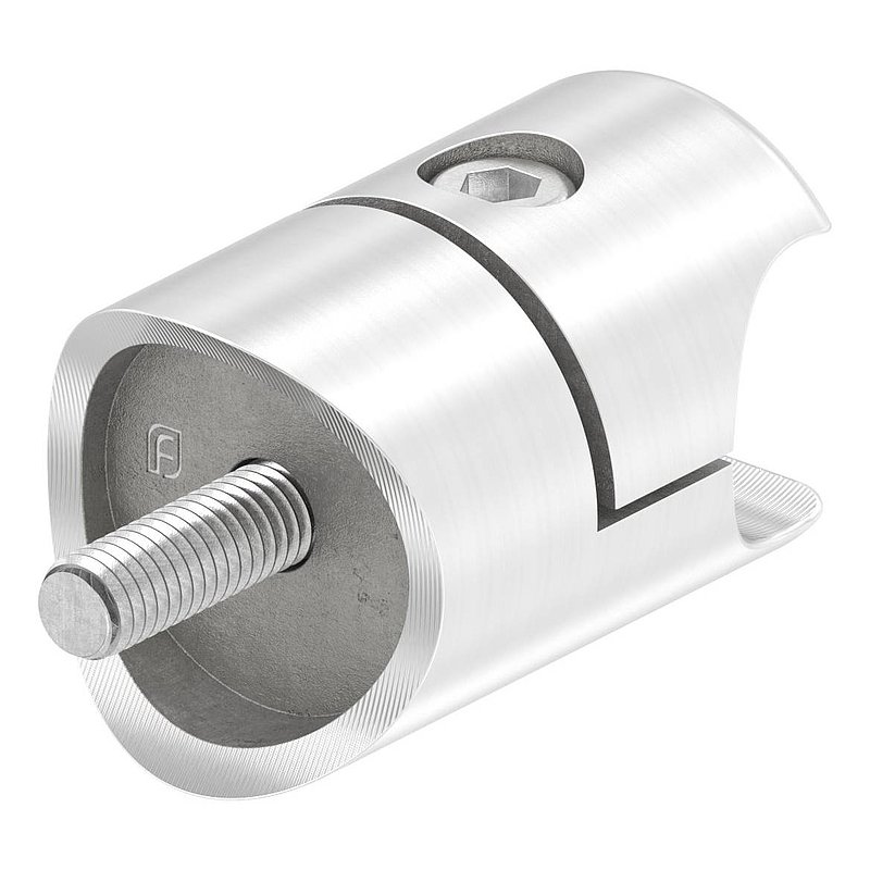 Halter für rundes Klemmprofil 18mm Anschluss: 42,4mm, V2A