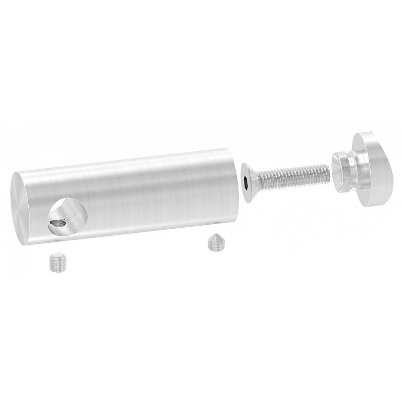 Querstabhalter verlängert, mit Durchgangsbohrung für 42,4mm Rohr, 12,2mm Bohrung, V2A