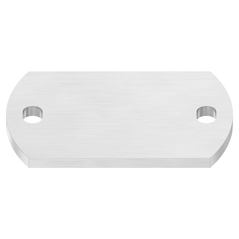 Anchor plate, 150x100x8mm, with longitudinal grinding, AISI304
