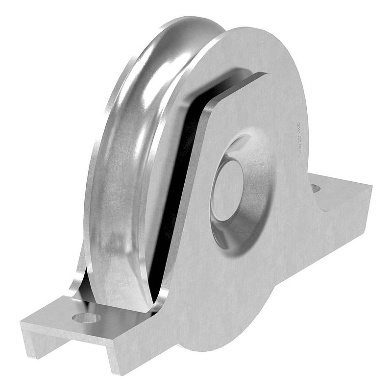 Sliding door roller with round groove