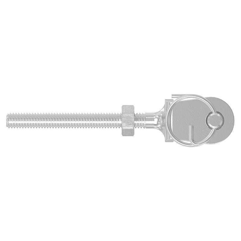 Fork terminal with external thread M4 right, AISI316