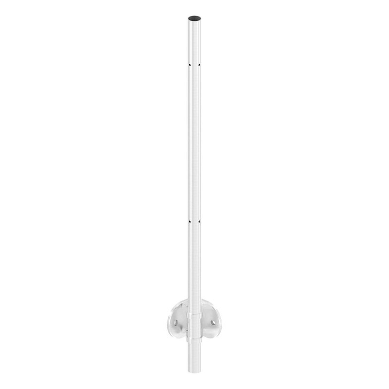 Edelstahlpfosten V2A zur Wandmontage für 90° Inneneck, H: 1190mm