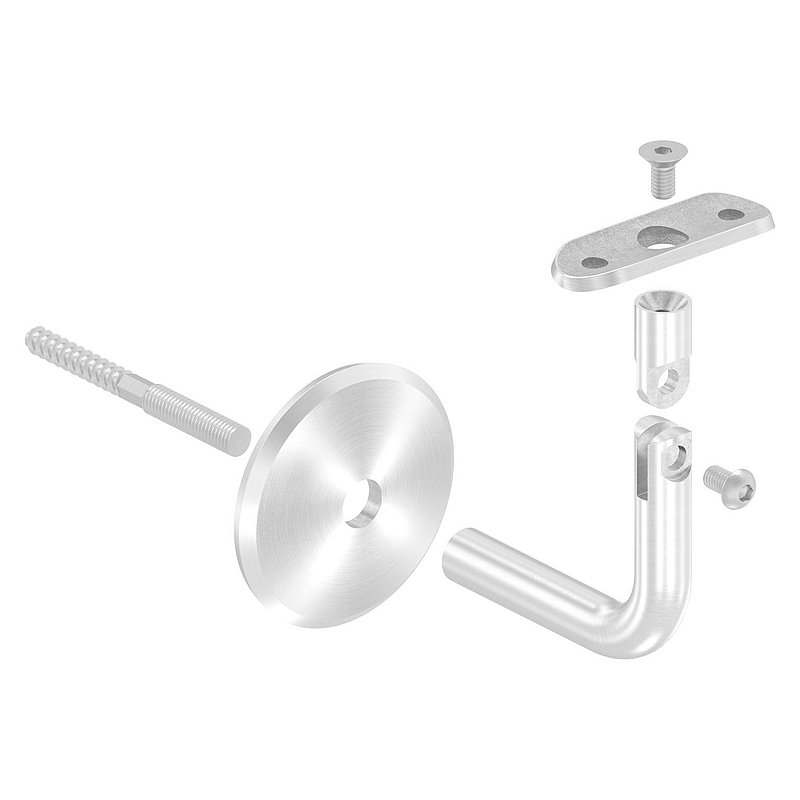 Handlaufhalter mit Gelenk, Handlaufanschlussplatt 42,4mm, V2A