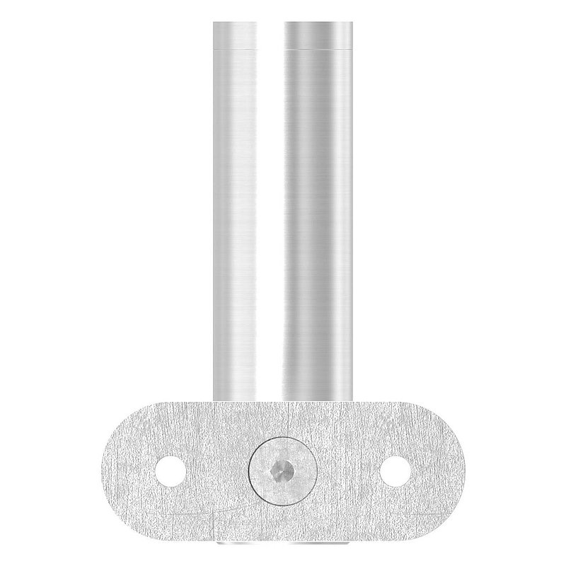 Handlaufhalter mit Handlaufanschlussplatte flach, V2A
