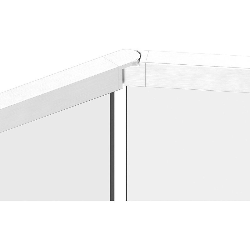 Flexible connector for 40x40mm square groove, AISI316