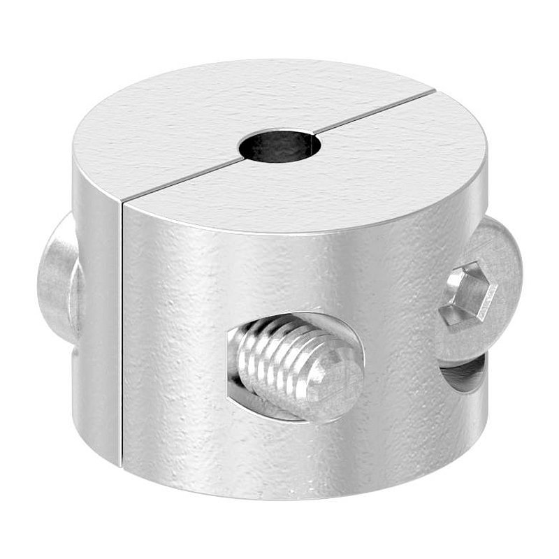 2-piece round clamp for rope Ø 3mm, AISI316
